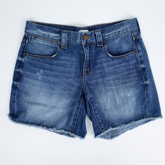 J. Crew Raw Hem Distressed Cutoff Jean Shorts 27 - Picture 1 of 7